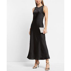NWT Satin High Neck Slip Midi Dress